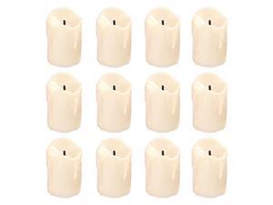 12pcs YK5015 Flameless LED Candle Light Bright Flickering Bulb Battery Operated Tea Light with Realistic Flames Fake Candle for Birthday/Wedding /Christmas