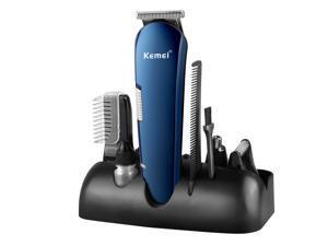 Kemei 14 PCS Men's Grooming Kit Rechargeable Electric Hair Clipper Shaver Nose Trimmer All-in-One Men's Face Styling Personal Care Series with Storage Base for Home Travel Business Trip and Kemei 14 PCS Men's Grooming Kit Rechargeable Electric Hair Clipper Shaver Nose Trimmer All-in-One Men's Face Styling Personal Care Series with Storage Base for Home Travel Business Trip and