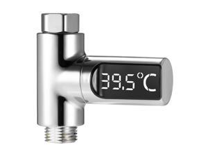 LED Digital 5~85°C Shower Thermometer Self-Generating Real-Time Water Flow Temperature Monitor Thermometer with 360° Rotating Screen for Kids Elderly Pets LED Digital 5~85°C Shower Thermometer Self-Generating Real-Time Water Flow Temperature Monitor Thermometer with 360° Rotating Screen for Kids Elderly Pets