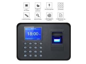 Biometric Fingerprint Attendance Machine 2.4" TFT LCD Display USB Fingerprint Attendance System Time Clock Employee Checking-in Recorder Biometric Fingerprint Attendance Machine 2.4" TFT LCD Display USB Fingerprint Attendance System Time Clock Employee Checking-in Recorder