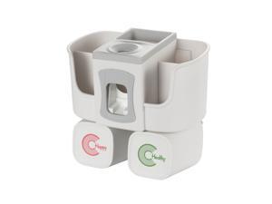 Automatic Toothpaste Dispenser Toothbrush Holder Multifunctional No Drilling Wall-Mounted Space-Saving Toothbrush Hanger and Toothpaste Squeezer Kit Organizer with 2 Cups Automatic Toothpaste Dispenser Toothbrush Holder Multifunctional No Drilling Wall-Mounted Space-Saving Toothbrush Hanger and Toothpaste Squeezer Kit Organizer with 2 Cups