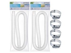Swimming Pool Filter Hose Pool Pump Replacement Hose Replacement Hose 1.25 Inch Diameter 59 Inch Long Filter Pump Hose with 4 Metal Clamps Swimming Pool Filter Hose Pool Pump Replacement Hose Replacement Hose 1.25 Inch Diameter 59 Inch Long Filter Pump Hose with 4 Metal Clamps