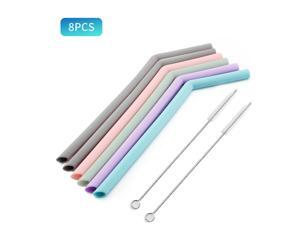 6PCS Reusable Silicone Drinking Straws with 2 Cleaning Brushes Long Flexible Straws BPA-Free Multicolor Drinking Straws for Party Restaurant 6PCS Reusable Silicone Drinking Straws with 2 Cleaning Brushes Long Flexible Straws BPA-Free Multicolor Drinking Straws for Party Restaurant