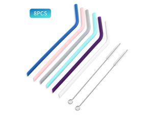 6PCS Reusable Silicone Drinking Straws with 2 Cleaning Brushes Long Flexible Straws BPA-Free Multicolor Drinking Straws for Party Restaurant 6PCS Reusable Silicone Drinking Straws with 2 Cleaning Brushes Long Flexible Straws BPA-Free Multicolor Drinking Straws for Party Restaurant