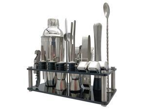 23pcs Cocktail Set Boston Shaker Mixer Stainless Steel Drink Making Tool Kit for Home Bar Use 23pcs Cocktail Set Boston Shaker Mixer Stainless Steel Drink Making Tool Kit for Home Bar Use