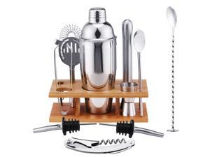 14pcs Cocktail Set Boston Shaker Mixer Stainless Steel Drink Making Tool Kit for Home Bar Use 14pcs Cocktail Set Boston Shaker Mixer Stainless Steel Drink Making Tool Kit for Home Bar Use