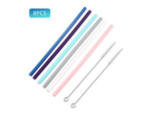 6PCS Reusable Silicone Drinking Straws with 2 Cleaning Brushes Long Flexible Straws BPA-Free Multicolor Drinking Straws for Party Restaurant 6PCS Reusable Silicone Drinking Straws with 2 Cleaning Brushes Long Flexible Straws BPA-Free Multicolor Drinking Straws for Party Restaurant