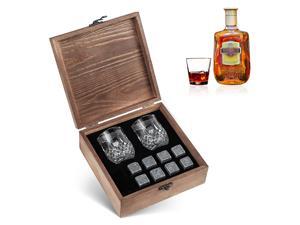 8pcs Whiskey Stones Set Chilling Stones 2 Glasses Wooden Box Chilling Rocks Reusable Ice Cubes for Whiskey Wine Beer Juice Cool Drinks Bar Accessories 8pcs Whiskey Stones Set Chilling Stones 2 Glasses Wooden Box Chilling Rocks Reusable Ice Cubes for Whiskey Wine Beer Juice Cool Drinks Bar Accessories