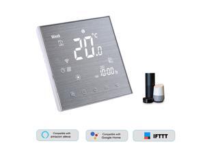 BTH-2000L-GALW WiFi Smart Thermostat for Water Heating Digital Temperature Controller Large LCD Display Touch Button Voice Control Compatible with Amazon Echo/Google Home/Tmall Genie/IFTTT 5A AC