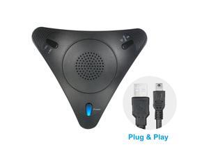USB Conference Computer Microphone VOIP Omnidirectional Desktop Wired Microphone Built-in Speaker Support Volume Control Mute Function Plug & Play for PC Laptop Office Meeting Video Conference USB Conference Computer Microphone VOIP Omnidirectional Desktop Wired Microphone Built-in Speaker Support Volume Control Mute Function Plug & Play for PC Laptop Office Meeting Video Conference