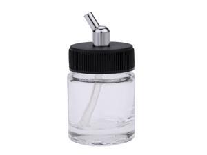KKmoon 10PCS Airbrush Glass & PP Bottles 3/4oz 22cc Air Brush Bottle Jars with Plastic Lid Using on Airbrushes 