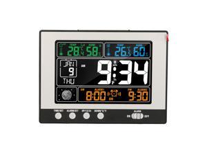 KKmoon Digital Multifunctional Clock & Thermo-Hygrometer Thermometer & Hygrometer RF Clock Large Color Display with Backlight with Perpetual Calendar Moon Phase Alarm and Snooze Indoor&Outdoor KKmoon Digital Multifunctional Clock & Thermo-Hygrometer Thermometer & Hygrometer RF Clock Large Color Display with Backlight with Perpetual Calendar Moon Phase Alarm and Snooze Indoor&Outdoor