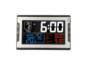 KKmoon Digital Multifunctional Clock with Indoor Temperature Humidity Thermo-Hygrometer Thermometer & Hygrometer Large Color Display with Backlight with Perpetual Calendar Alarm and Snooze KKmoon Digital Multifunctional Clock with Indoor Temperature Humidity Thermo-Hygrometer Thermometer & Hygrometer Large Color Display with Backlight with Perpetual Calendar Alarm and Snooze