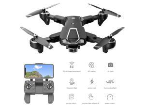 LS-25 RC Drone with Camera 4K Drone Dual Camera with ESC 5G WIFI FPV GPS One Key Return Gesture Photo Video Optical Flow Positioning Track Flight Intelligent Follow Quadcopter