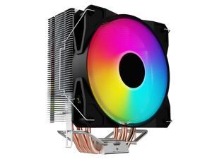 CPU Cooler RGB Fans Heatsinks Air Cooler,120mm PWM CPU Processor Cooling Fan & 4 Copper CPU Heatsink Pipes Support Intel i3/i5/i7/i9,LGA775/115X/1366/1200,AMD AM4/FM2/FM1/AM3 CPU Radiator PWM Temperat