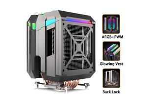 CPU Cooler ARGB,Air Cooler,42.97CFM,6 Copper Heatpipes ARGB Sync PC for AMD FM2/AMD4/Intel LGA2066/L1366/1156,127mm ARGB PWM Fan Blade,Computer Tower CPU Radiator PWM Temperature Control Silent Fan CPU Cooler ARGB,Air Cooler,42.97CFM,6 Copper Heatpipes ARGB Sync PC for AMD FM2/AMD4/Intel LGA2066/L1366/1156,127mm ARGB PWM Fan Blade,Computer Tower CPU Radiator PWM Temperature Control Silent Fan