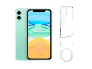 Refurbished Apple iPhone 11 A2111 Fully Unlocked 64GB Green Grade A w Clear Phone Case