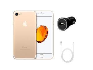 Refurbished Apple iPhone 7 A1660 Fully Unlocked 128GB Gold Grade A w Fast Car Charger