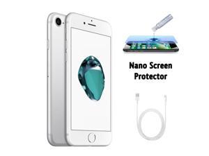 Refurbished Apple iPhone 7 A1660 Fully Unlocked 32GB Silver Grade A w Liquid Nano Screen Protector