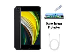 Refurbished Apple iPhone SE 2nd Gen A2275 Fully Unlocked 64GB Black Grade B w Liquid Nano Screen Protector