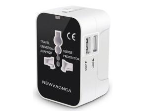 International Universal All in One Worldwide Travel Adapter Wall Charger AC Power Plug Adapter with Dual USB Charging Ports for USA EU UK AUS European Cell Phone Laptop International Universal All in One Worldwide Travel Adapter Wall Charger AC Power Plug Adapter with Dual USB Charging Ports for USA EU UK AUS European Cell Phone Laptop
