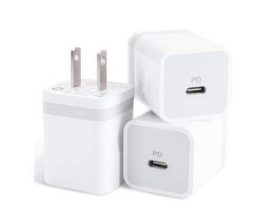 iPhone 12 Charger, 20W USB C Charger Power Adapter PD Fast Charger Block for iPhone 12 Mini/12 Pro Max and More (3-Pack) iPhone 12 Charger, 20W USB C Charger Power Adapter PD Fast Charger Block for iPhone 12 Mini/12 Pro Max and More (3-Pack)