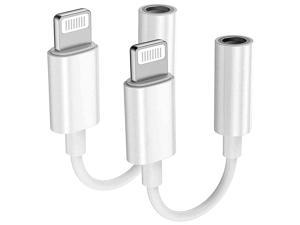 2 Pack Apple MFi Certified for iPhone 35mm Headphones Adapter Lightning to 35 mm HeadphoneEarphone Jack Converter Audio Aux Adapter Dongle for iPhone 1211SE 2020XRXSX8 7 Support iOS 14