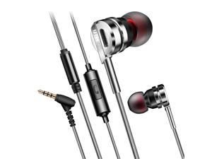 Earbuds Headphones with Microphone D05 Earbuds Wired Stereo Earphones in-Ear Headphones Bass Earbuds Compatible with iPhone,iPod,iPad,Compter,MP3/4,Android etc,Fits All 3.5mm Interface