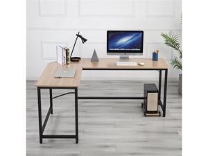 L-Shaped Desk Computer Corner Desk, Home Desk, Home Office Desks with Moveable Shelf, Space-Saving, Easy to Assemble,Wood Color L-Shaped Desk Computer Corner Desk, Home Desk, Home Office Desks with Moveable Shelf, Space-Saving, Easy to Assemble,Wood Color