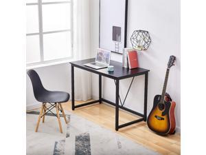Computer Desk 43.3” Home Oiffce Desk Small Writing Study Table Modern Simple Style with Metal Frame,Black Computer Desk 43.3” Home Oiffce Desk Small Writing Study Table Modern Simple Style with Metal Frame,Black