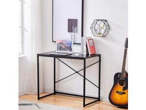 Computer Desk 35.4 Inch Small Desk for Small Spaces Modern Simple Writing Desk for Home Office Study Desk with Stainless Steel Frame, Sturdy and Stable, Black Computer Desk 35.4 Inch Small Desk for Small Spaces Modern Simple Writing Desk for Home Office Study Desk with Stainless Steel Frame, Sturdy and Stable, Black