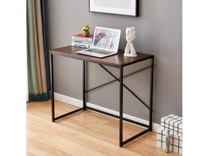Computer Desk 35.4 Inch Small Desk for Small Spaces Modern Simple Writing Desk for Home Office Study Desk with Stainless Steel Frame, Sturdy and Stable, Black+Walnut Computer Desk 35.4 Inch Small Desk for Small Spaces Modern Simple Writing Desk for Home Office Study Desk with Stainless Steel Frame, Sturdy and Stable, Black+Walnut