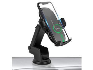 Air Vent//Suction Phone Holder for Car for iPhone 11//11 Pro//11 Pro Max//Xs MAX//XS//XR//X//8//8+,Samsung S10//S9//S8 iClever Wireless Car Charger 10W//7.5W QI Fast Charging Car Mount with Automatic Clamp