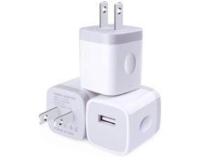 USB Wall Charger, 1A/5V 3-Pack Travel USB Plug Charging Block Brick, Charger Power Adapter Cube Compatible Phone Xs/XS Max/X/8/7/6 Plus, Galaxy S9/S8/S8 Plus, Moto, Kindle, LG USB Wall Charger, 1A/5V 3-Pack Travel USB Plug Charging Block Brick, Charger Power Adapter Cube Compatible Phone Xs/XS Max/X/8/7/6 Plus, Galaxy S9/S8/S8 Plus, Moto, Kindle, LG