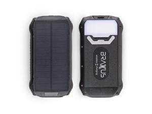 Braxus Solar Battery Pack - 26,800mAh - Portable Solar Phone Charger - Wireless Solar Cell Phone Charger - 4 outputs - Fast Charge - Solar Charger Power Bank - 3 LED Light Settings - IPX7 Waterproof & Braxus Solar Battery Pack - 26,800mAh - Portable Solar Phone Charger - Wireless Solar Cell Phone Charger - 4 outputs - Fast Charge - Solar Charger Power Bank - 3 LED Light Settings - IPX7 Waterproof &