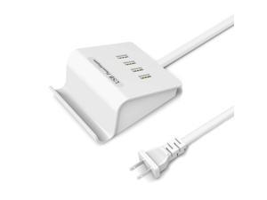 Multi Port USB Charger Desktop 4 USB Charging Station Phone Mount Charger Fast for iPhone, iPad, Samsung, Tablet, Bluetooth Speakers, Powerbank, HTC, LG, Sony, Google Nexus and More (White) Multi Port USB Charger Desktop 4 USB Charging Station Phone Mount Charger Fast for iPhone, iPad, Samsung, Tablet, Bluetooth Speakers, Powerbank, HTC, LG, Sony, Google Nexus and More (White)