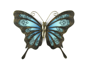 Liffy Metal & Glass Butterfly Wall Decor hanging sculpture for patio, porch Liffy Metal & Glass Butterfly Wall Decor hanging sculpture for patio, porch