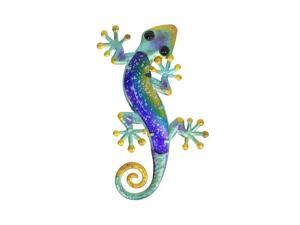 Liffy Metal & Glass Gecko Wall Decor hanging sculpture for patio, porch, room Liffy Metal & Glass Gecko Wall Decor hanging sculpture for patio, porch, room