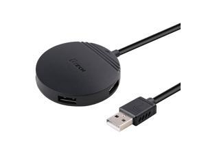 4-Port USB 2.0 Hub with 2.4A Fast Charging High Speed Data Transfer (1 Feet, Black) 4-Port USB 2.0 Hub with 2.4A Fast Charging High Speed Data Transfer (1 Feet, Black)