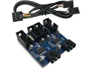 9 pin USB Header Male 1 to 4 Female Motherboard Extension Cable USB 2.0 HUB Connector Adapter for Port Multiplier 9 pin USB Header Male 1 to 4 Female Motherboard Extension Cable USB 2.0 HUB Connector Adapter for Port Multiplier