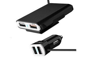 OKiT Car Charger 54W/10.2A 4 Ports Rapid USB Multi-Port QC3.0 Quick Charging Car Charger Charge Compatible Android/iOS Smartphones USB Device OKiT Car Charger 54W/10.2A 4 Ports Rapid USB Multi-Port QC3.0 Quick Charging Car Charger Charge Compatible Android/iOS Smartphones USB Device