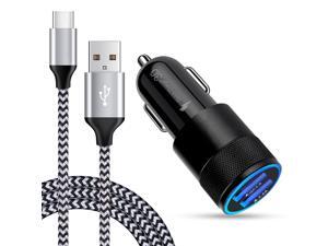 Fast Car Charger USB C Cable 6FT Quick Charge 3.0 Dual Port Cigarette Lighter USB Charger Car Adapter with Type C Cable Power Cord for Samsung Galaxy S21+ S20 A72 A52 Note20 Ultra 5G iPad Pro 12.9/11 Fast Car Charger USB C Cable 6FT Quick Charge 3.0 Dual Port Cigarette Lighter USB Charger Car Adapter with Type C Cable Power Cord for Samsung Galaxy S21+ S20 A72 A52 Note20 Ultra 5G iPad Pro 12.9/11