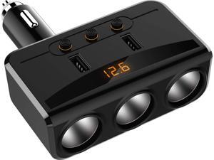 Car Charger with Dual USB, 3 Cigarette Lighter Sockets,Adapter with Voltmeter Monitor fit for 12V,24V Car,Compatible with iPhone,LG,HTC,Samsung,BlackBerry etc. Car Charger with Dual USB, 3 Cigarette Lighter Sockets,Adapter with Voltmeter Monitor fit for 12V,24V Car,Compatible with iPhone,LG,HTC,Samsung,BlackBerry etc.