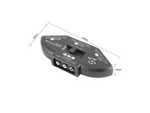 OIAGLH Audio Video AV RCA Switch Splitter Selector 3 to 1 RCA Composite AV Cable for STB TV DVD Player