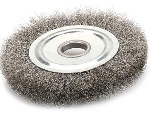 3inch Steel Flat Wire Wheel Brush with For Bench Grinder Polish 75x6mm 2Pcs 