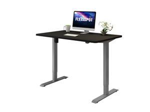 FLEXISPOT Home Office Electric Height Adjustable Desk Computer Table with 48" x 24" Width Desktop Ergonomic 2-Button Controller Standing Desk (Gray Frame+ Black Top) FLEXISPOT Home Office Electric Height Adjustable Desk Computer Table with 48" x 24" Width Desktop Ergonomic 2-Button Controller Standing Desk (Gray Frame+ Black Top)