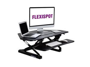 FlexiSpot Standing Desk Converter - 41" wide platform Height Adjustable Stand up Black Desk Riser with Removable Keyboard Tray FlexiSpot Standing Desk Converter - 41" wide platform Height Adjustable Stand up Black Desk Riser with Removable Keyboard Tray