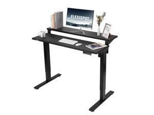 Flexispot 2 Tier Home Office Standing Desk Youtuber Studio Desk 55in/48in Electric Height Adjustable Computer Desk with Adjustable Shelf Dual Tier Ergonomic 6-Button Memory Controller Flexispot 2 Tier Home Office Standing Desk Youtuber Studio Desk 55in/48in Electric Height Adjustable Computer Desk with Adjustable Shelf Dual Tier Ergonomic 6-Button Memory Controller
