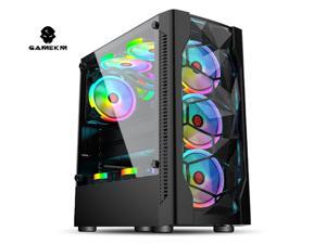 GAMEKM Mid-Tower Desktop Gaming Computer Case PC Case USB 3.0 Ports E-sports Game Office Computer Case Transparent Water Cooling,Motherboard Supports ATX,M-ATX, MINI-lTX Ice Drill Black White Pink GAMEKM Mid-Tower Desktop Gaming Computer Case PC Case USB 3.0 Ports E-sports Game Office Computer Case Transparent Water Cooling,Motherboard Supports ATX,M-ATX, MINI-lTX Ice Drill Black White Pink