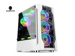 GAMEKM Mid-Tower Desktop Gaming Computer Case PC Case USB 3.0 Ports E-sports Game Office Computer Case Transparent Water Cooling,Motherboard Supports ATX,M-ATX, MINI-lTX Ice Drill Black White Pink GAMEKM Mid-Tower Desktop Gaming Computer Case PC Case USB 3.0 Ports E-sports Game Office Computer Case Transparent Water Cooling,Motherboard Supports ATX,M-ATX, MINI-lTX Ice Drill Black White Pink